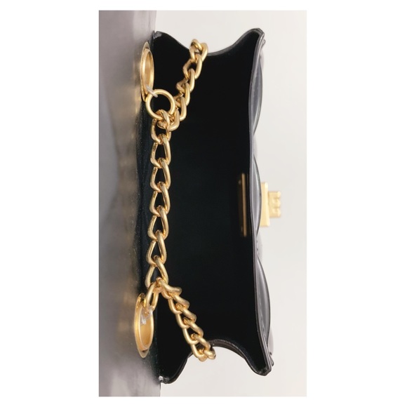 NWOT NORDSTROM RACK Faux Pearl Handle Quilted Black Jelly Mini Crossbody Bag - Picture 4 of 11